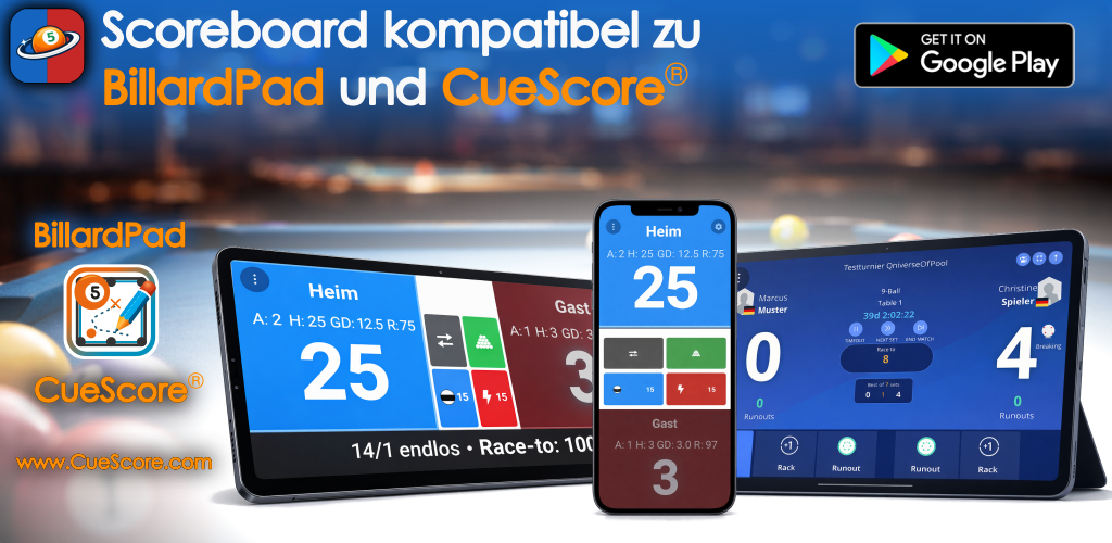 BillardPad QniversalScore App
